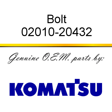 Bolt 02010-20432