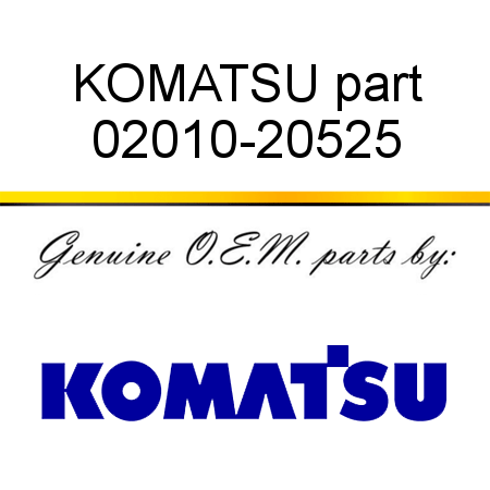 KOMATSU part 02010-20525