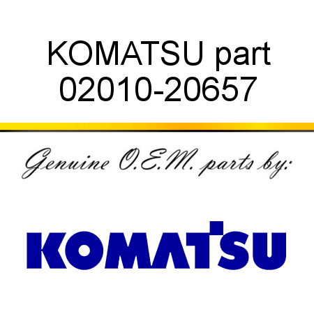 KOMATSU part 02010-20657