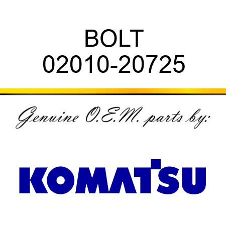 BOLT 02010-20725