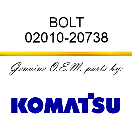 BOLT 02010-20738