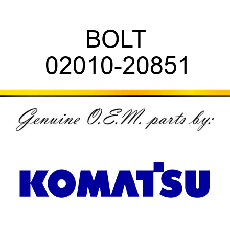 BOLT 02010-20851