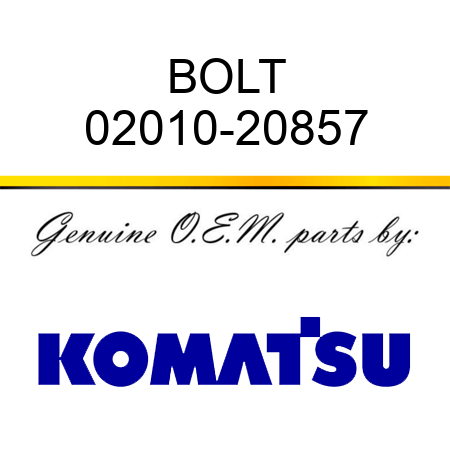 BOLT 02010-20857