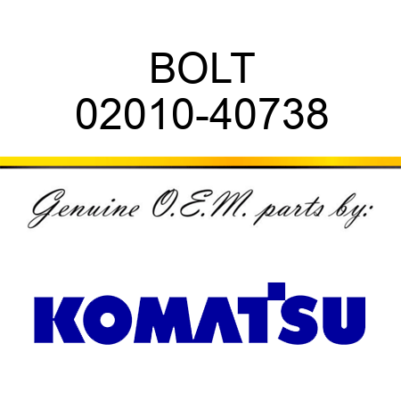 BOLT 02010-40738