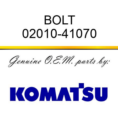 BOLT 02010-41070