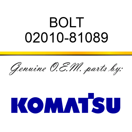 BOLT 02010-81089