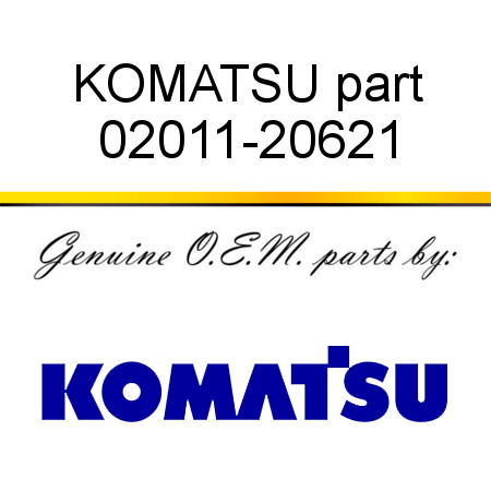 KOMATSU part 02011-20621