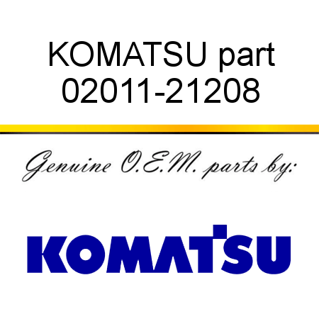 KOMATSU part 02011-21208