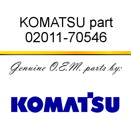 KOMATSU part 02011-70546