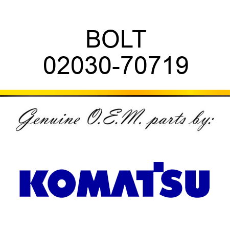 BOLT 02030-70719