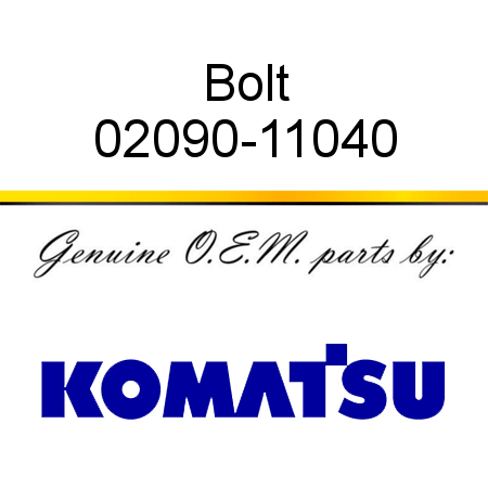 Bolt 02090-11040