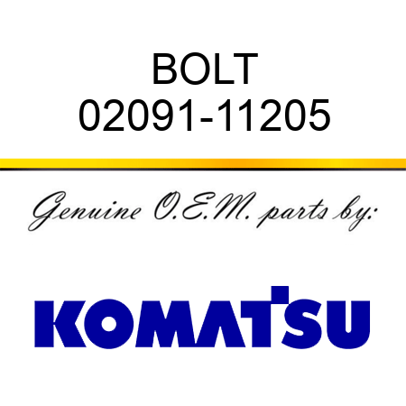 BOLT 02091-11205