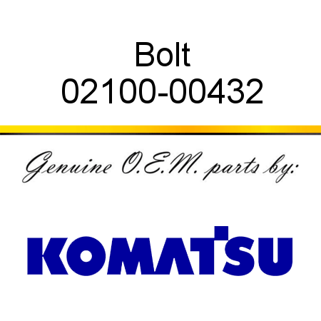 Bolt 02100-00432