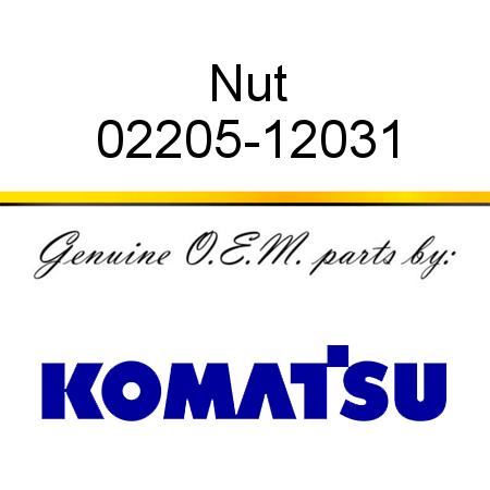 Nut 02205-12031