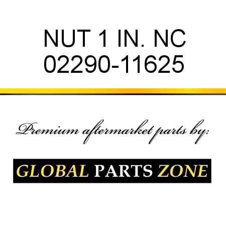 NUT, 1 IN. NC 02290-11625