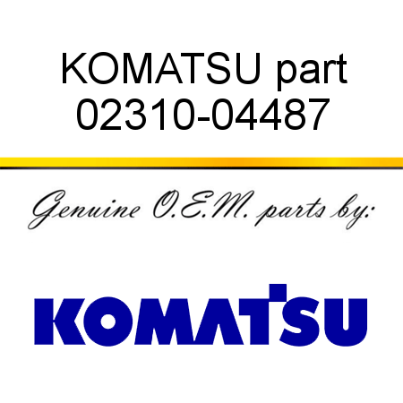 KOMATSU part 02310-04487