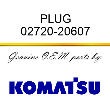 PLUG 02720-20607