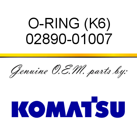 O-RING (K6) 02890-01007