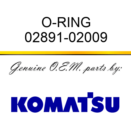 O-RING 02891-02009