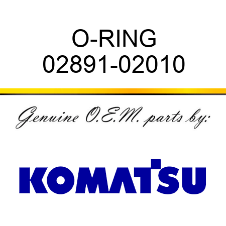 O-RING 02891-02010