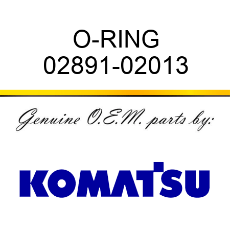 O-RING 02891-02013