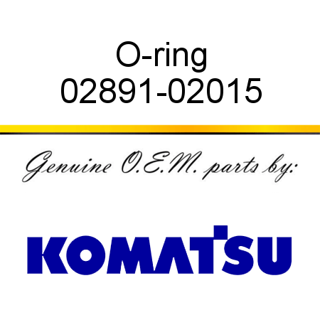 O-ring 02891-02015