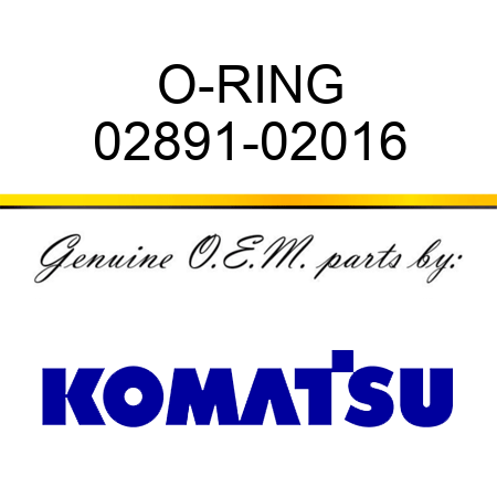 O-RING 02891-02016