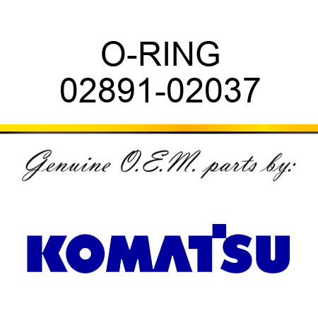 O-RING 02891-02037