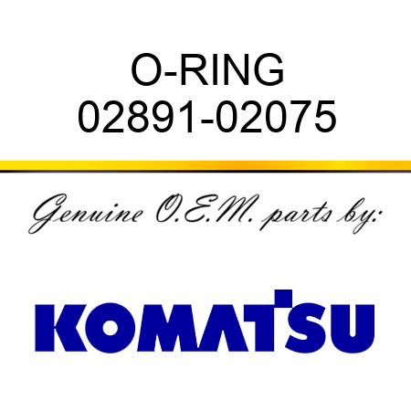 O-RING 02891-02075