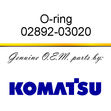 O-ring 02892-03020