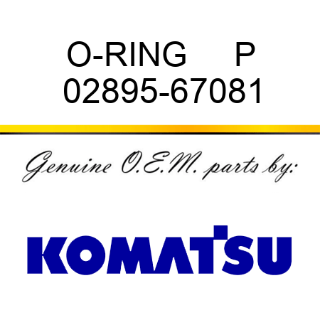 O-RING     P 02895-67081
