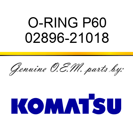O-RING P60 02896-21018