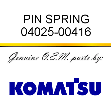 PIN, SPRING 04025-00416