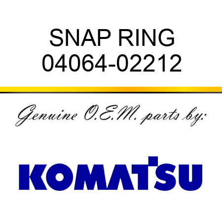 SNAP RING 04064-02212