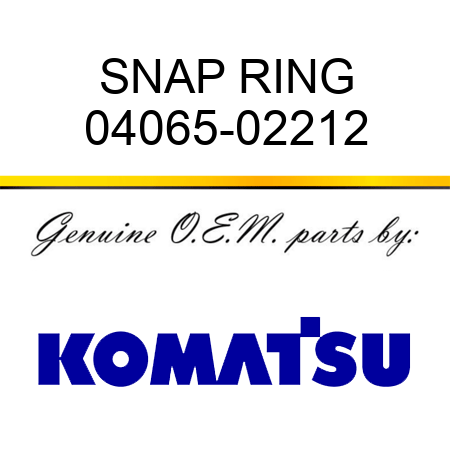 SNAP RING 04065-02212