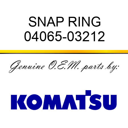 SNAP RING 04065-03212