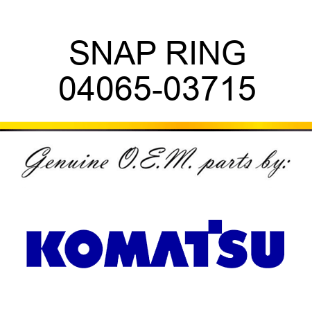 SNAP RING 04065-03715