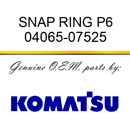SNAP RING P6 04065-07525