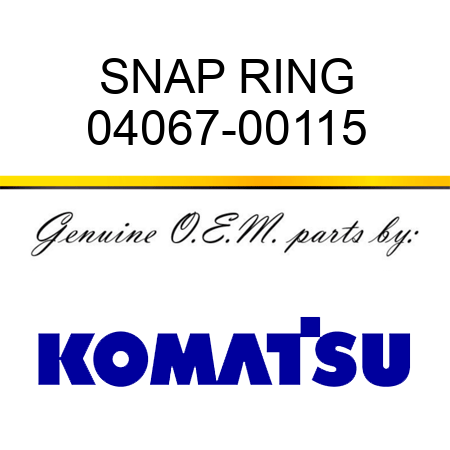 SNAP RING 04067-00115