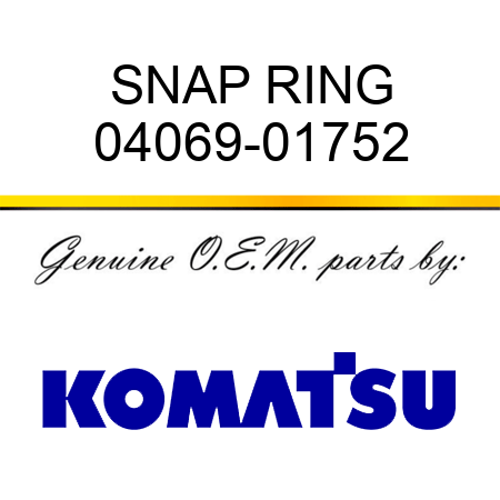 SNAP RING 04069-01752