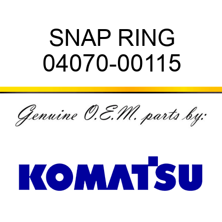 SNAP RING 04070-00115