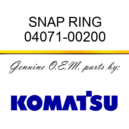 SNAP RING 04071-00200