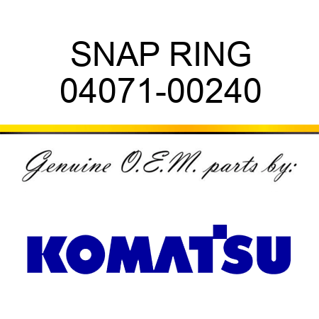 SNAP RING 04071-00240