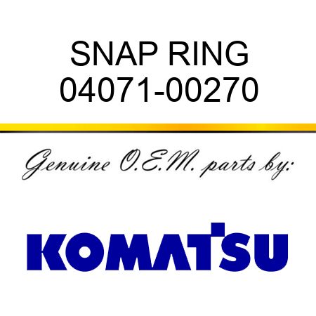 SNAP RING 04071-00270