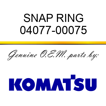 SNAP RING 04077-00075