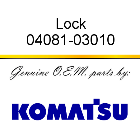 Lock 04081-03010