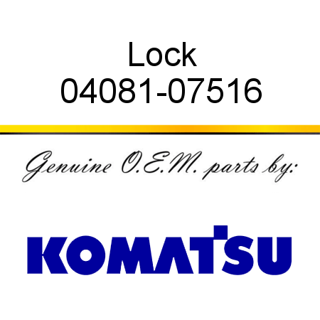 Lock 04081-07516