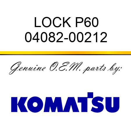 LOCK P60 04082-00212