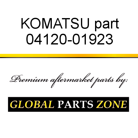 KOMATSU part 04120-01923
