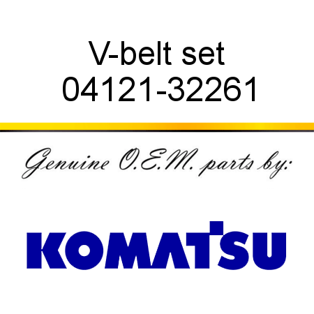 V-belt set 04121-32261